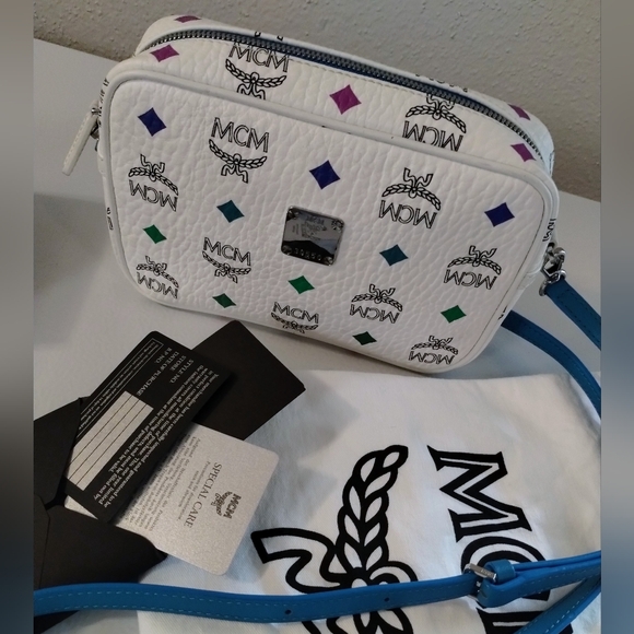 MCM Spektrum Camera Bag With MCM Blue Lagoon Wallet NWOT - Picture 4 of 16